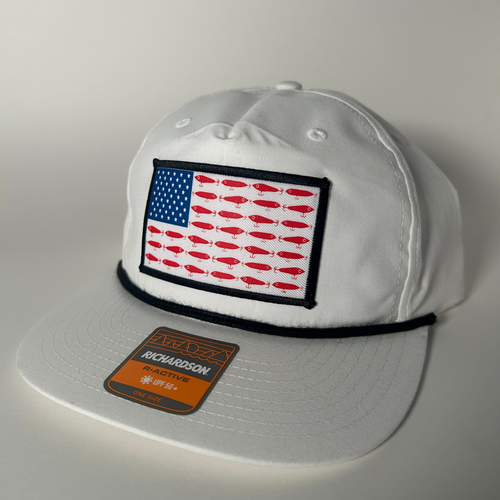 American Topwater & Corky Rope Hat White